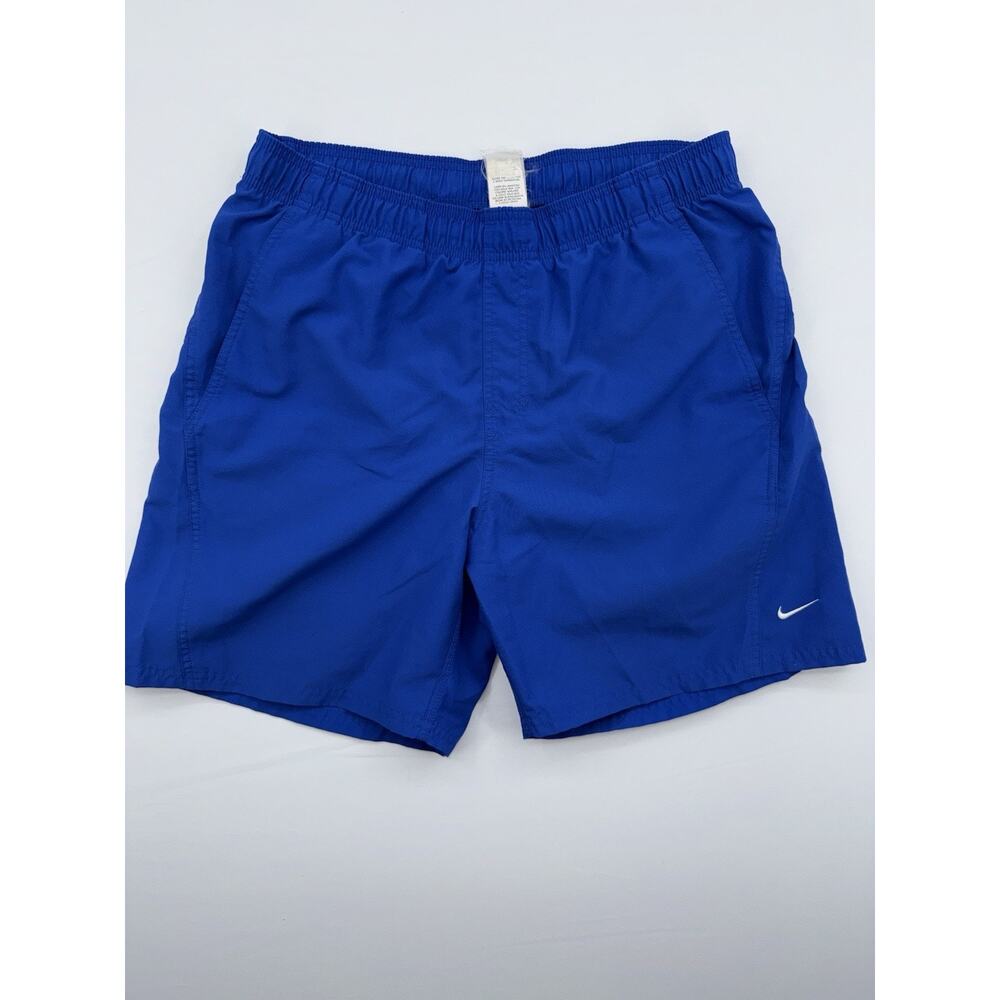 Vtg Nike Mens Size M Blue Lined Briefed Lightweight Swimming Trunks